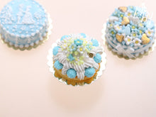Load image into Gallery viewer, Blue Blossoms Spring St Honoré French Pastry - Miniature Food