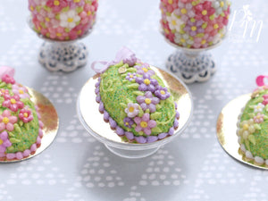 Spring Garden Blossom Easter Egg Cake for Spring (C - Lilac)