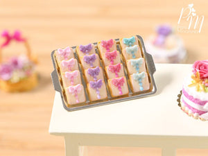 Tray of gift iced Cookies - Miniature Food