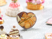 Load image into Gallery viewer, Paris-themed Cookies and Chocolate in Heart-shaped Gift Box - Miniature Food