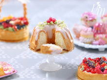 Load image into Gallery viewer, Raspberry Kouglof / Pound Cake (Cut) - 12th Scale Miniature Food
