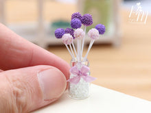 Load image into Gallery viewer, Purple and Pink Cake Pops Presented in a Glass Display Jar