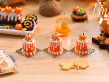 Load image into Gallery viewer, Individual Autumn/Halloween &quot;Drip Cake&quot; Decorated with Pumpkin - Miniature Food