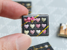 Load image into Gallery viewer, Luxurious Confiserie Box of Heart-Shaped Candy - Miniature Food in 12th Scale for Dollhouse
