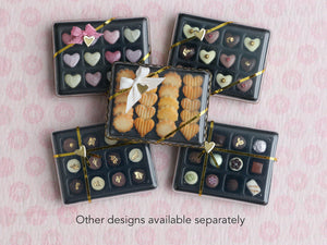 Luxurious Box of Heart-Shaped Chocolates - Miniature Food