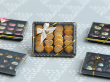 Load image into Gallery viewer, Gift Box of Golden Baked French Butter Cookies - Miniature Food in 12th Scale for Dollhouse