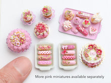 Load image into Gallery viewer, Presentation of Four Beautiful Pink French Eclairs (A) - Miniature Food for Dollhouse 12th scale