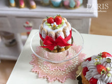 Load image into Gallery viewer, Strawberry Charlotte - French Pastry - Miniature Food in 12th Scale for Dollhouse