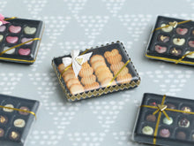 Load image into Gallery viewer, Gift Box of Golden Baked French Butter Cookies - Miniature Food in 12th Scale for Dollhouse