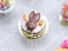 Load image into Gallery viewer, Chocolate &quot;Funny Bunny&quot; Easter Rabbit Cake - Miniature Food in 12th Scale for Dollhouse