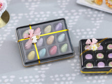 Load image into Gallery viewer, Gift Box of 12 Colourful Candy Easter Eggs - Miniature Food in 12th Scale