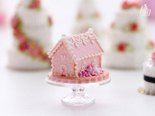 Pink Marie Antoinette Cookie House - Miniature Food for Dollhouse 12th scale