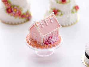 Pink Marie Antoinette Cookie House - Miniature Food for Dollhouse 12th scale