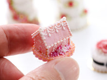 Load image into Gallery viewer, Pink Marie Antoinette Cookie House - Miniature Food for Dollhouse 12th scale