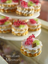 Load image into Gallery viewer, French Cream-Filled Red Currant Sablé (French Cookie / Biscuit) - 12th Scale Miniature Food