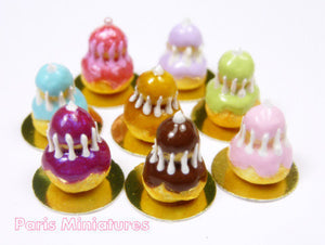 Chocolate Religieuse French Pastry - Handmade Miniature Food