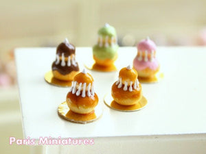 Caramel Religieuse - French Pastry Miniature Food in 12th Scale