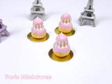 Load image into Gallery viewer, Religieuse à la Rose - Pink Religieuse French Pastry - Handmade Miniature Food