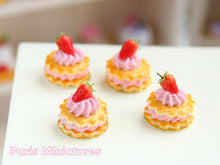 Load image into Gallery viewer, French Sablé Chantilly Fraises - Strawberry and Cream Shortbreads Miniature Food