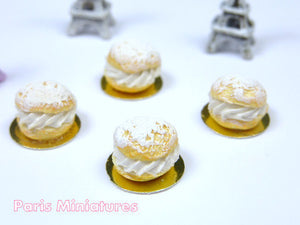 Choux Chantilly - Cream-filled Choux Bun - 12th Scale Miniature Food
