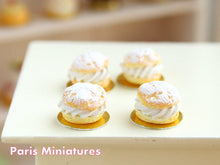 Load image into Gallery viewer, Choux Chantilly - Cream-filled Choux Bun - 12th Scale Miniature Food