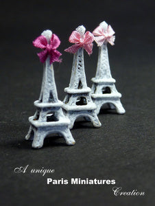 Shabby Chic Eiffel Tower - Miniature Decoration - French Handmade Dollhouse Miniature