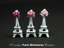 Load image into Gallery viewer, Shabby Chic Eiffel Tower - Miniature Decoration - French Handmade Dollhouse Miniature