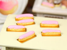 Load image into Gallery viewer, Pink Eclair - French Pastry in 12th Scale - Handmade Dollhouse Miniature Food