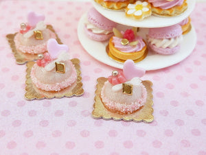 Pink Dome French Cake - 'Let Them Eat Cake' - 12th Scale Miniature Food