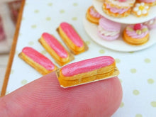 Load image into Gallery viewer, Raspberry Eclair - 12th Scale Miniature Food