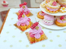 Load image into Gallery viewer, Red Currant St Honoré - French Pastry - 12th Scale Miniature Food