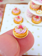 Load image into Gallery viewer, Pink Raspberry Mousse Tartlet - 12th Scale Miniature Food