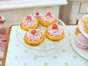 Pink Raspberry Mousse Tartlet - 12th Scale Miniature Food