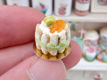 Load image into Gallery viewer, French Charlotte - Clementine and Pistachio - Miniature Food in 12th Scale