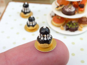 Black Religieuse for Halloween - 12th Scale French Miniature Food