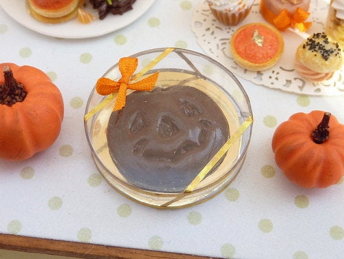 Chocolate Jack O'Lantern - Halloween / Fall / Autumn - 12th Scale Miniature Food