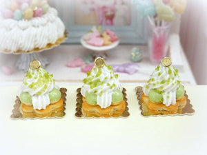 Pistachio St Honoré Pastry - 12th Scale Miniature Food French Dessert