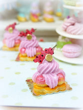 Load image into Gallery viewer, Red Currant St Honoré - French Pastry - 12th Scale Miniature Food