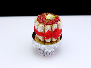 Cherry Charlotte - 12th Scale Handmade Miniature Food