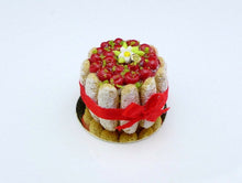 Load image into Gallery viewer, Cherry Charlotte - 12th Scale Handmade Miniature Food
