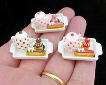 Load image into Gallery viewer, Tea Tray Set with French Pastries - Rose - 12th Scale Miniature Food