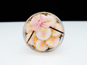Pink Blossom Cookies Gift Box - Miniature Food in 12th Scale