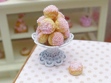 Load image into Gallery viewer, Pink Choux Bun Display - Shabby Chic Stand - 12th Scale Miniature Food
