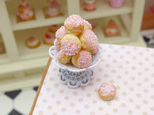 Load image into Gallery viewer, Pink Choux Bun Display - Shabby Chic Stand - 12th Scale Miniature Food