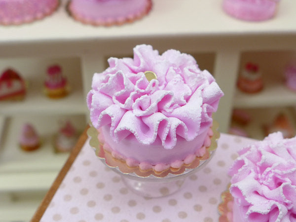 Pink Ruffle Cake - Large - 12th Scale Miniature Food