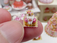 Load image into Gallery viewer, Pink Flower St Honoré - Miniature French Pastry in 12th Scale
