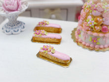 Load image into Gallery viewer, Pink Flower Eclair - Miniature French Pastry in 12th Scale