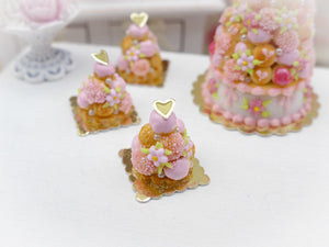 Baby Pink Croquembouche - Miniature French Pastry