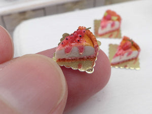 Pink Cheesecake Slice - Choice of 3 Flavours - Miniature French Pastry in 12th Scale