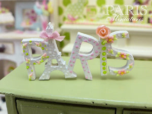 A "PARIS" Decoration for Spring - Miniature Decoration in 12th Scale